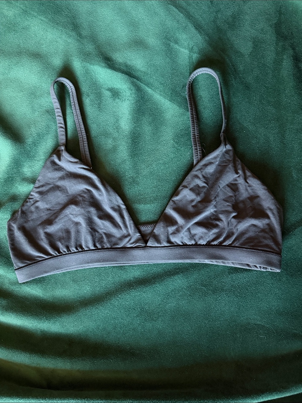 SKIMS Black Wireless Triangle Bra